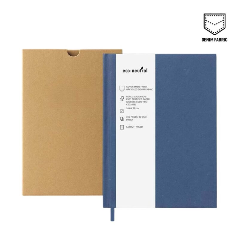 DALI – eco-neutral Denim Paper Cover A5 Notebook
