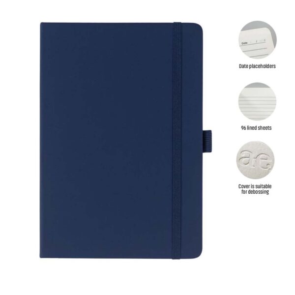 JURSI – Giftology A5 PU Notebook with Pen Loop – Navy Blue