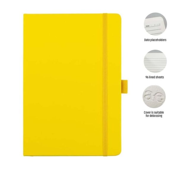 JURSI – Giftology A5 PU Notebook with Pen Loop – Yellow