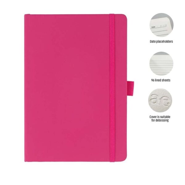 JURSI – Giftology A5 PU Notebook with Pen Loop – Pink
