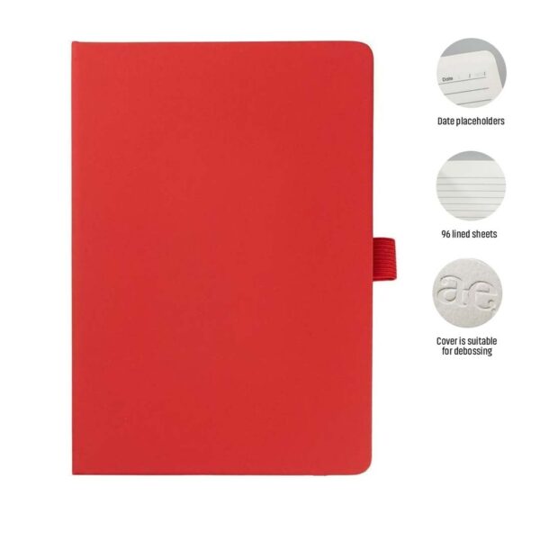 JURSI – Giftology A5 PU Notebook with Pen Loop – Red