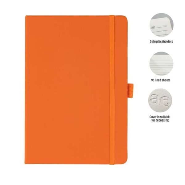 JURSI – Giftology A5 PU Notebook with Pen Loop – Orange