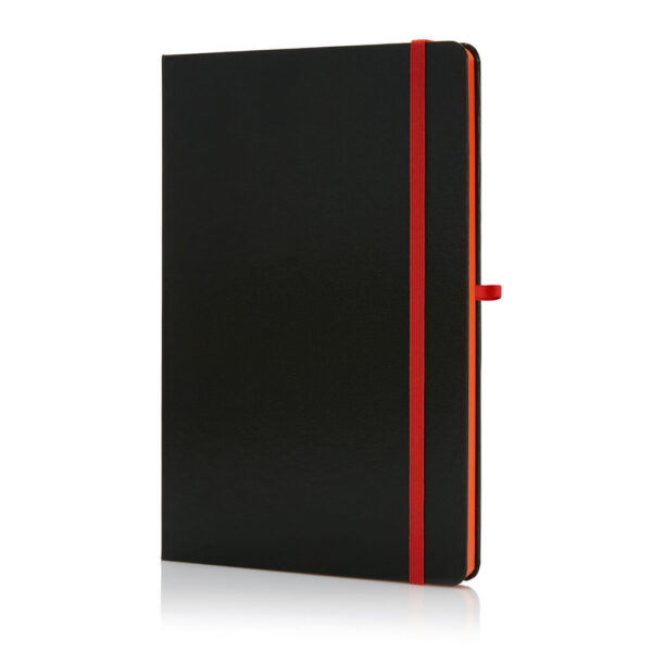 SUKH – SANTHOME A5 Hardcover Ruled Notebook Black-Orange