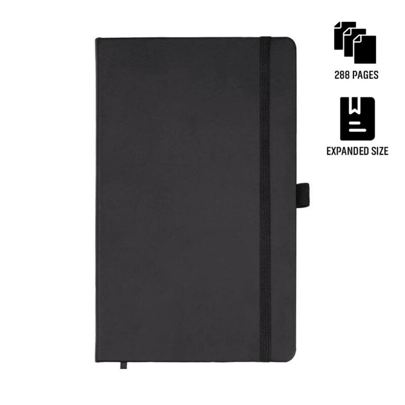 BARON – Santhome Expanded A5 Hard Cover Notebook – Black