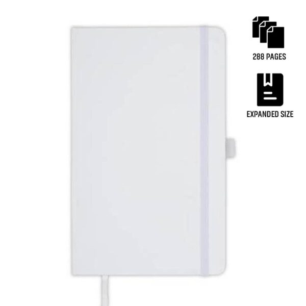 BARON – Santhome Expanded A5 Hard Cover Notebook – White