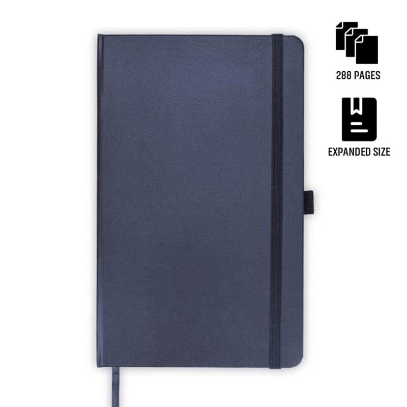 BARON – Santhome Expanded A5 Hard Cover Notebook – Navy Blue
