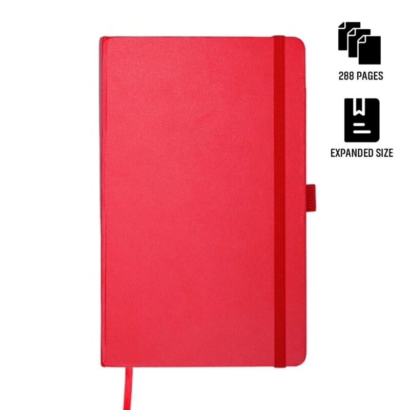 BARON – Santhome Expanded A5 Hard Cover Notebook – Red
