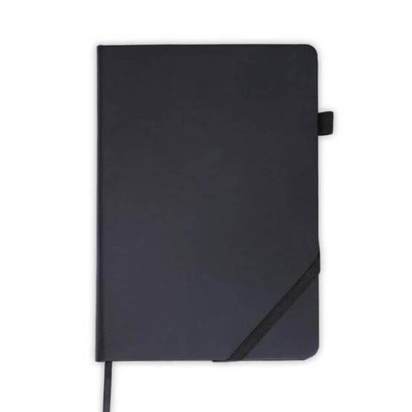 FAROE – Santhome A5 PU Hard Cover Notebook with Pen Loop – Black