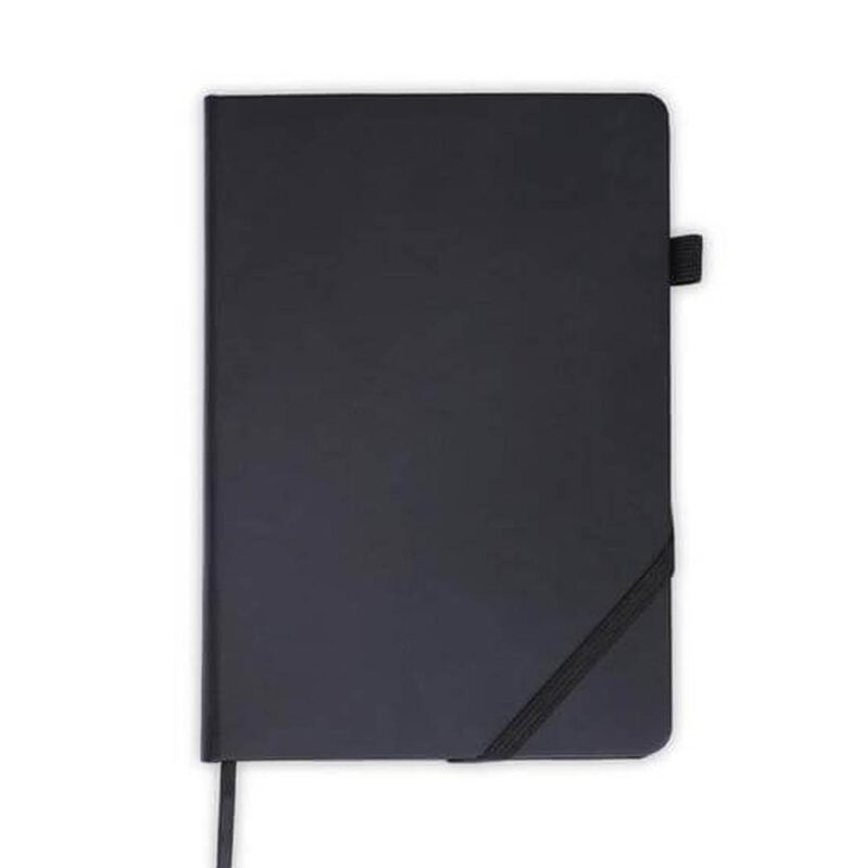 FAROE – Santhome A5 PU Hard Cover Notebook with Pen Loop – Black