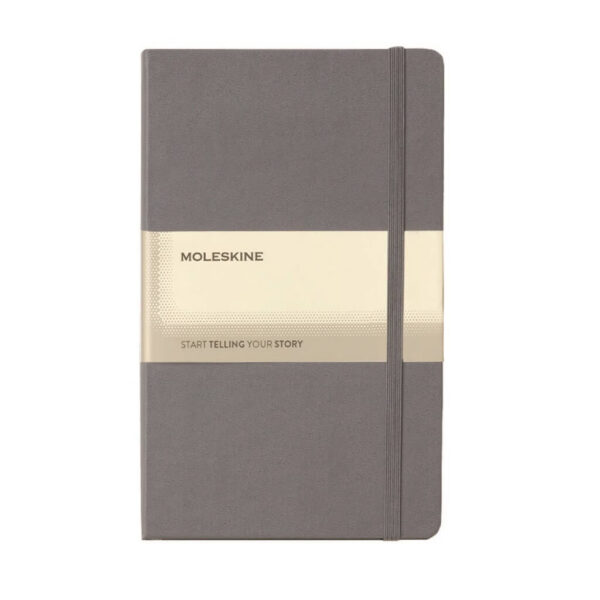 Moleskine Classic Hard Cover Large Ruled Notebook – Slate Grey