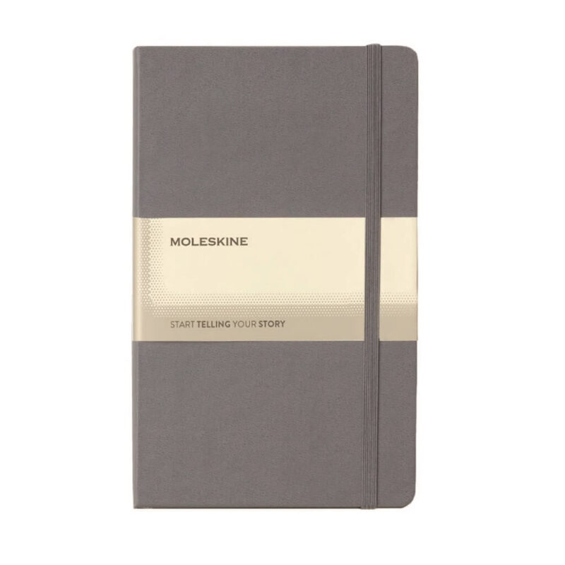 Moleskine Classic Hard Cover Large Ruled Notebook – Slate Grey
