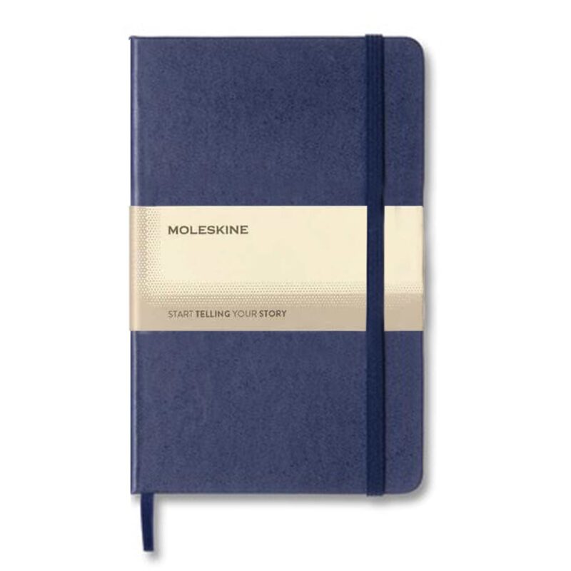 Moleskine Classic Medium Ruled Hard Cover Notebook – Navy Blue