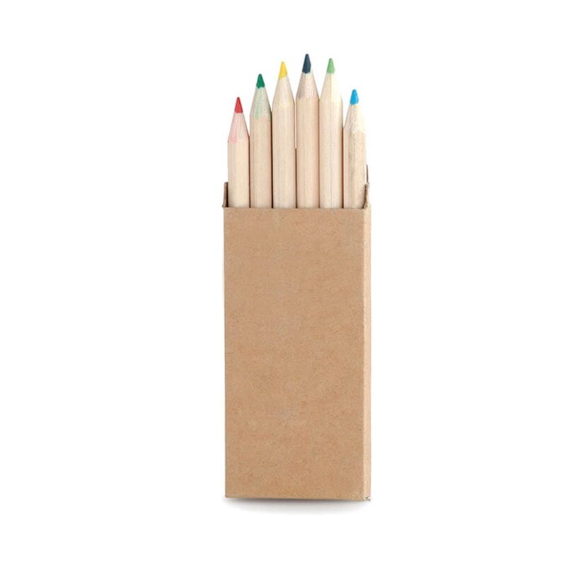 TERVEL – Set of 6 Color Pencils in natural cardboard box