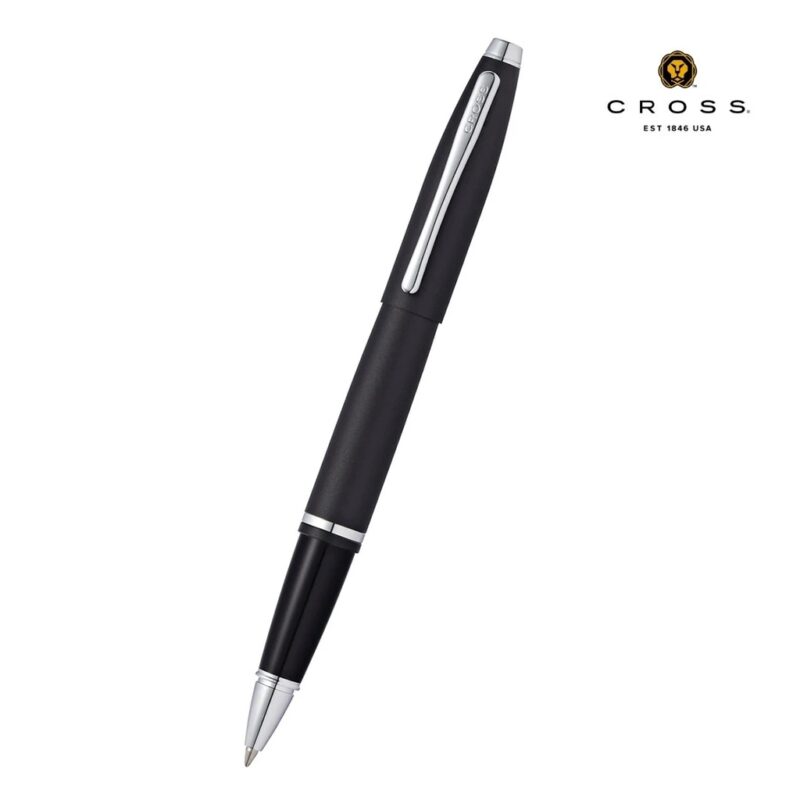 Cross Calais™ Matte Black with Polished Chrome Appointments Selectip Rollerball Pen (Blue Ink)