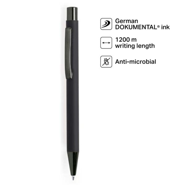 BILLUND – Giftology Metal Ballpen – Black (Anti-bacterial)