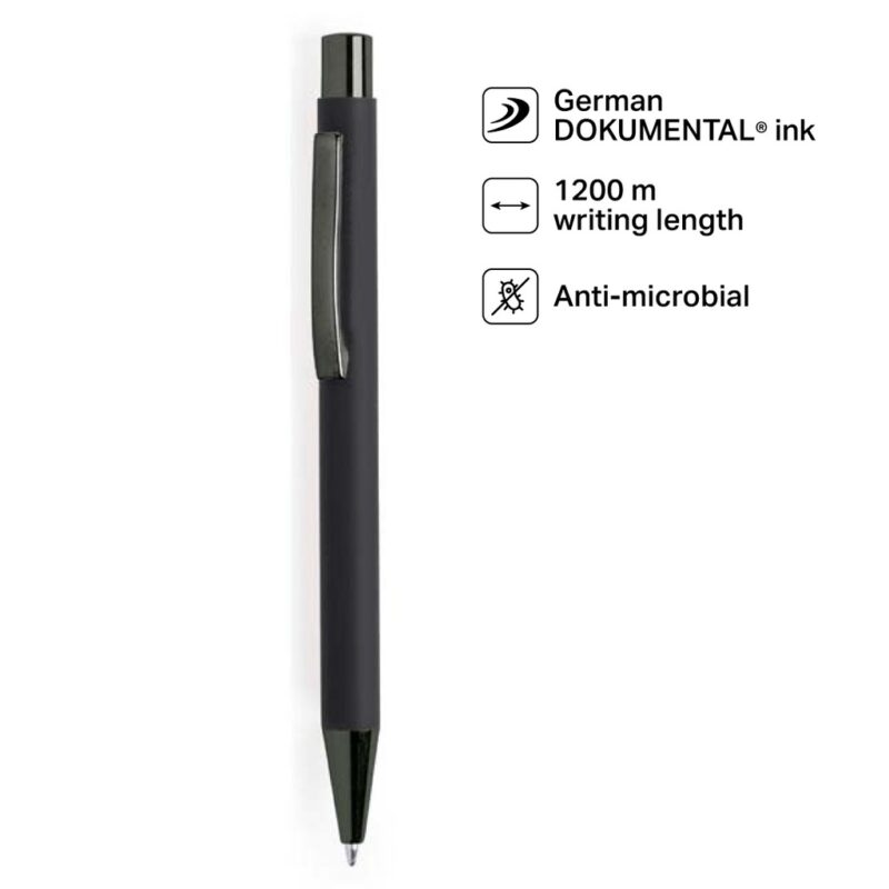 BILLUND – Giftology Metal Ballpen – Black (Anti-bacterial)