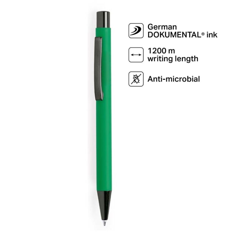 BILLUND – Giftology Metal Ballpen – Green (Anti-bacterial)