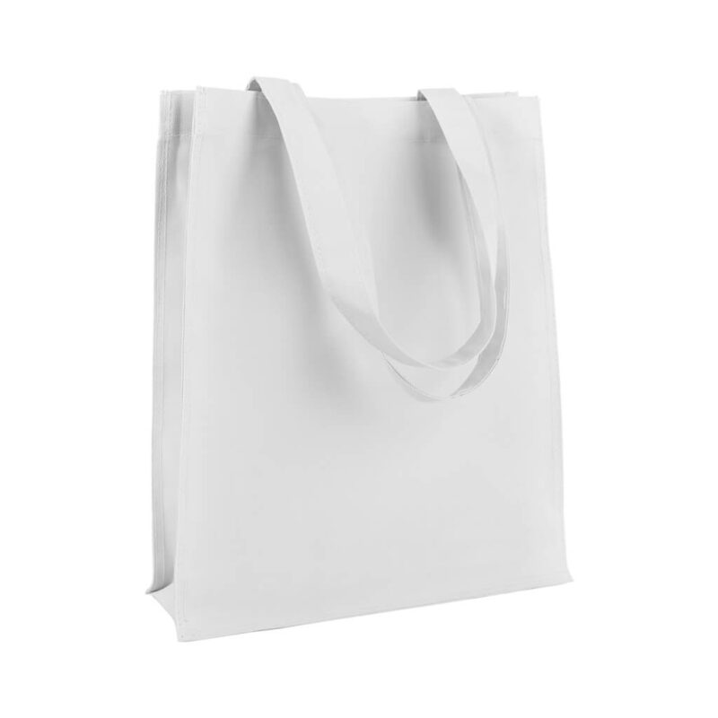 Eco Friendly Cotton Shopping Bag With Gusset – White