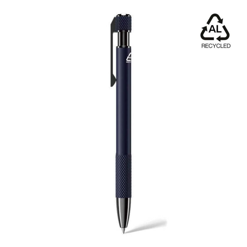 PILA – Recycled Aluminium Ballpoint Pen – Navy Blue