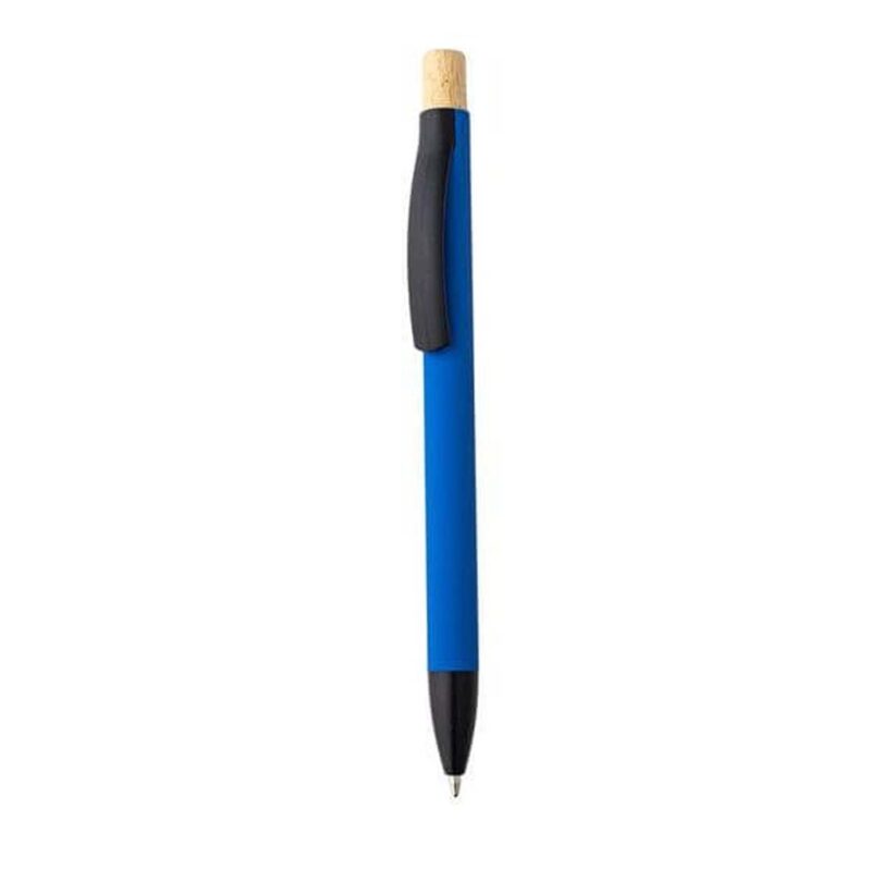 BOLT – Aluminium Push Action Ballpen – Medium Blue