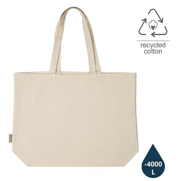 BORKUM – GRS-certified Recycled Cotton Beach / Shopping Bag – Natural