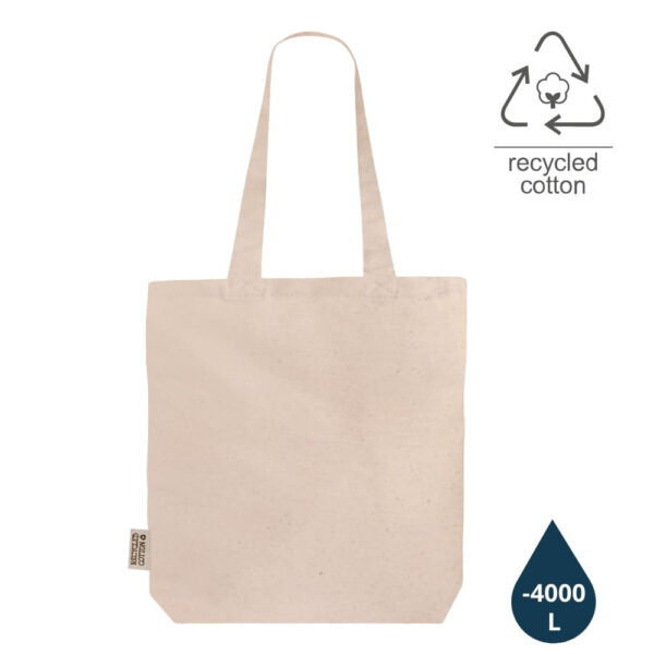 DARGUN – GRS-certified Recycled Cotton Tote Bag with Gusset – Natural