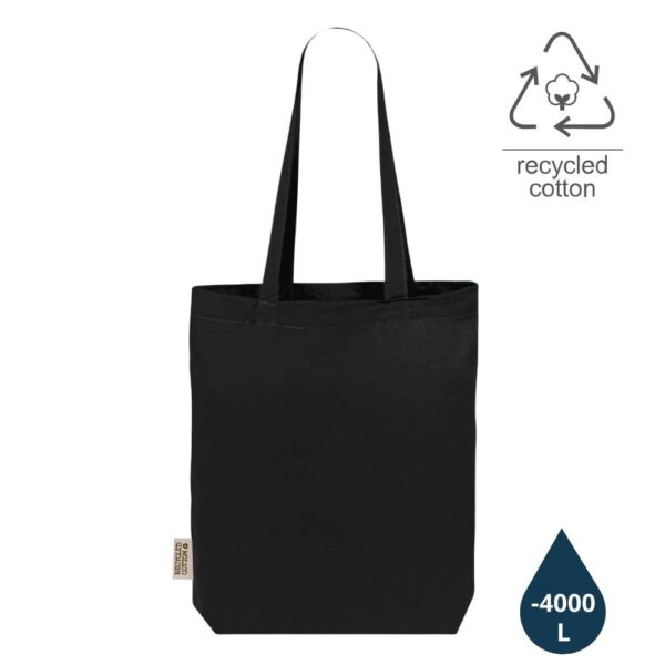 DARGUN – GRS-certified Recycled Cotton Tote Bag with Gusset – Black