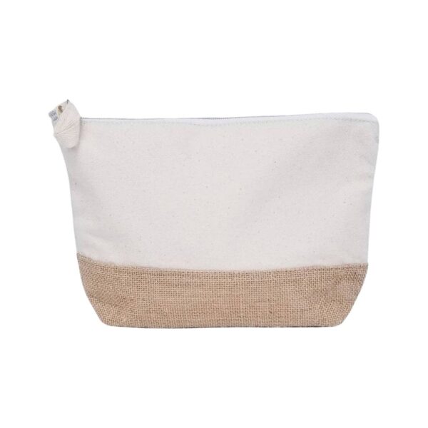 ASSENS – GRS-certified Recycled Cotton-Jute Zipper Pouch – Natural