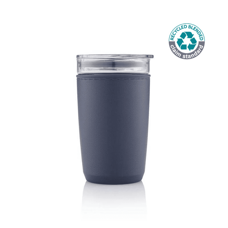 CERRA – Hans Larsen Premium Glass Tumbler with Recycled Protective Sleeve – Blue