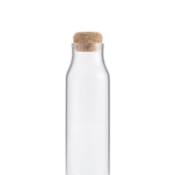 BERKA – Borosilicate Glass Bottle with Cork Lid – 600ml