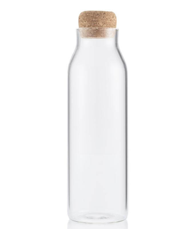 DELLACH – Borosilicate Glass Bottle with Cork Lid – 1200ml
