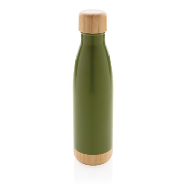 ODESSA – Giftology Double Wall Stainless Bottle with Bamboo Lid and Base – Green