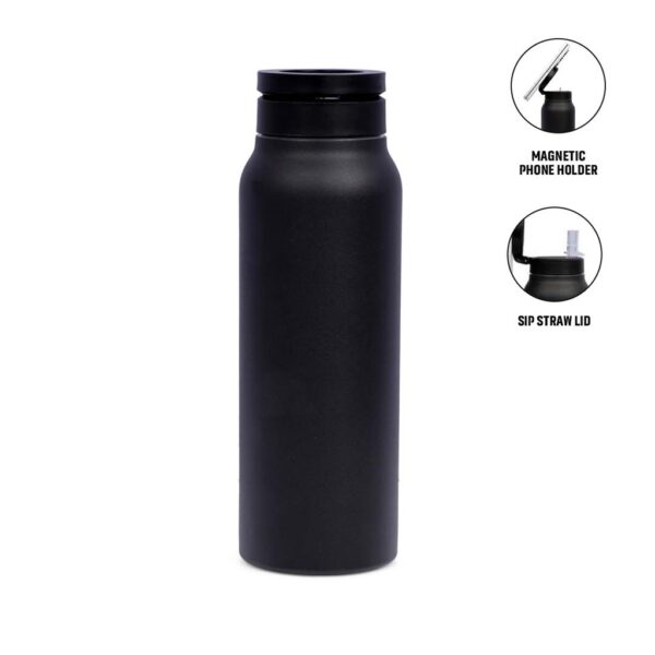 FERRO – Giftology Double Walled Vacuum Bottle with Mag Holder – Black
