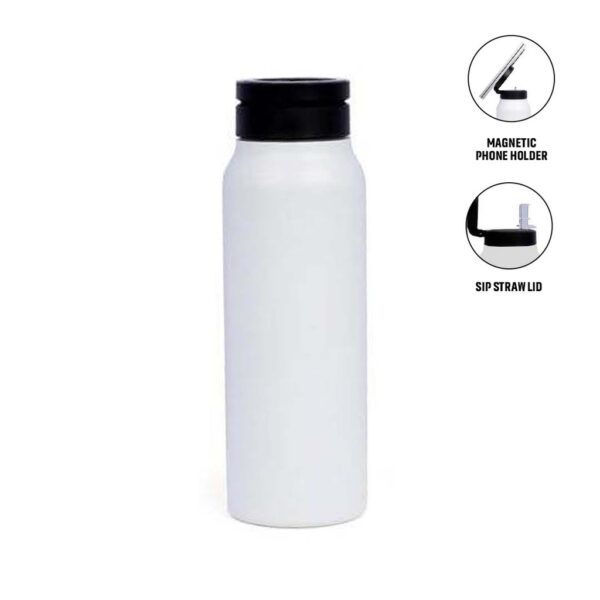 FERRO – Giftology Magnetic Phone Holder Water Bottle 760ml – White