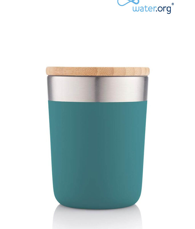 R-LAREN – CHANGE Collection Recycled Insulated Mug – Aqua Green