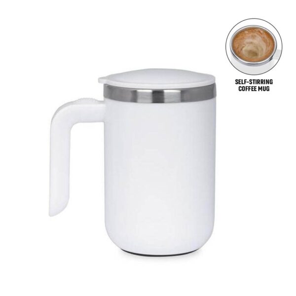 CAFFE – Hans Larsen Auto-Stirring Coffee Mug – White