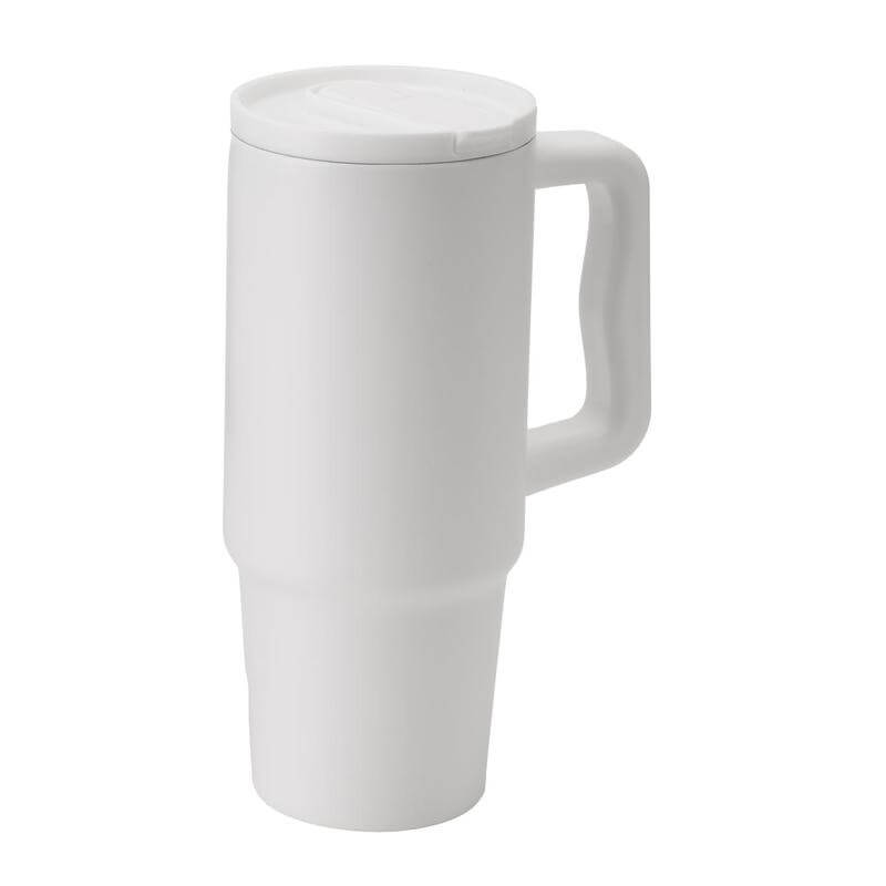 BERN 2.0 – Hans Larsen Recycled Stainless Steel Tumbler with Straw Lid – White