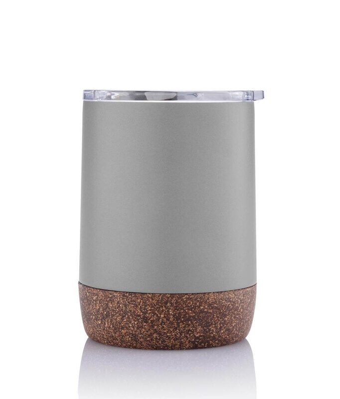 GOUDA – Hans Larsen Vacuum Mug With Cork Base – Grey
