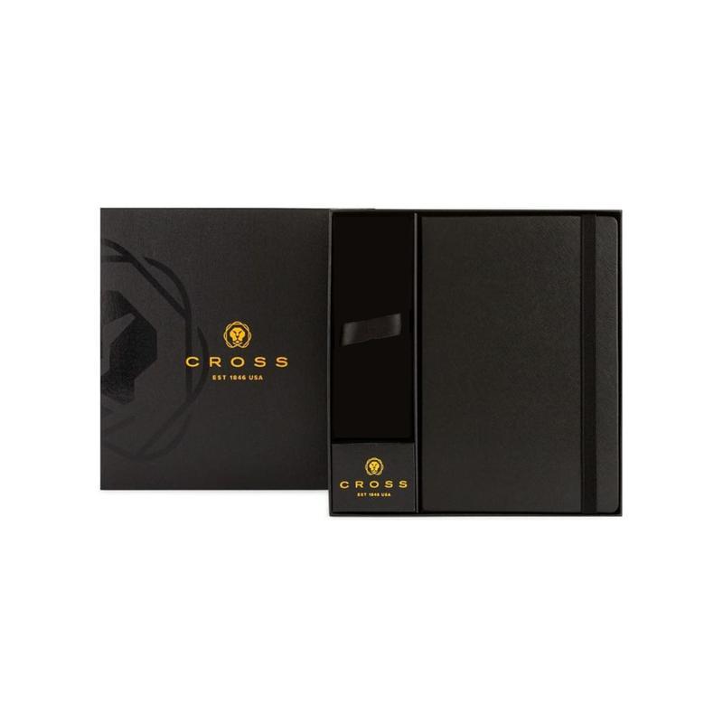 Cross Hardcover Notebook & 2pc Gift Box – Black