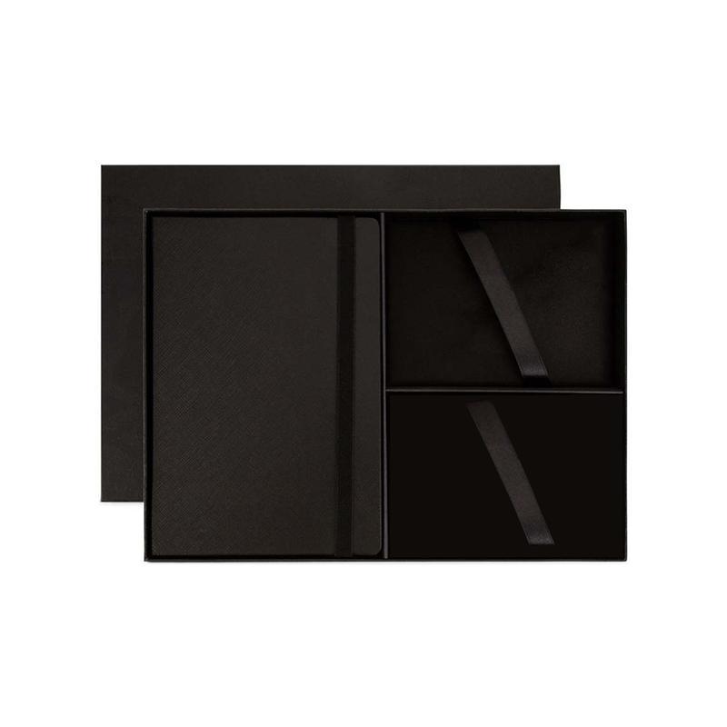 Cross Hardcover Notebook & 3pc Gift Box – Black