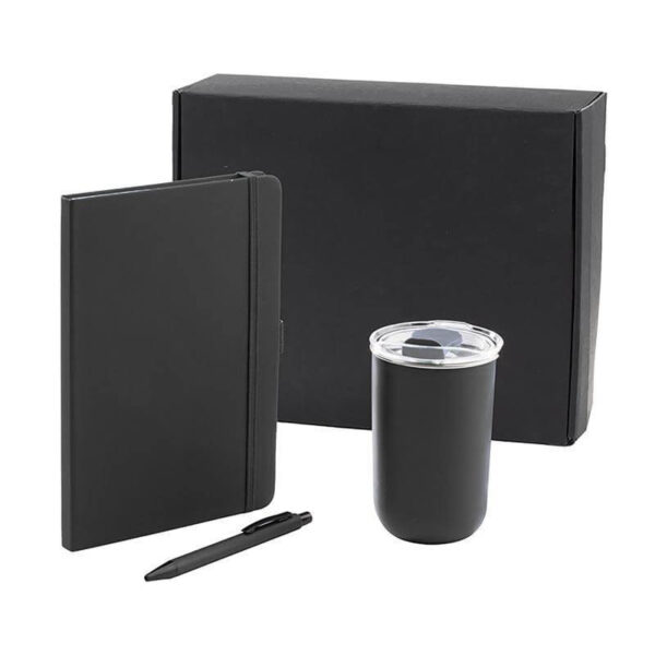 HEVIZ – Giftology Set of Tumbler, A5 Notebook and Pen – Black