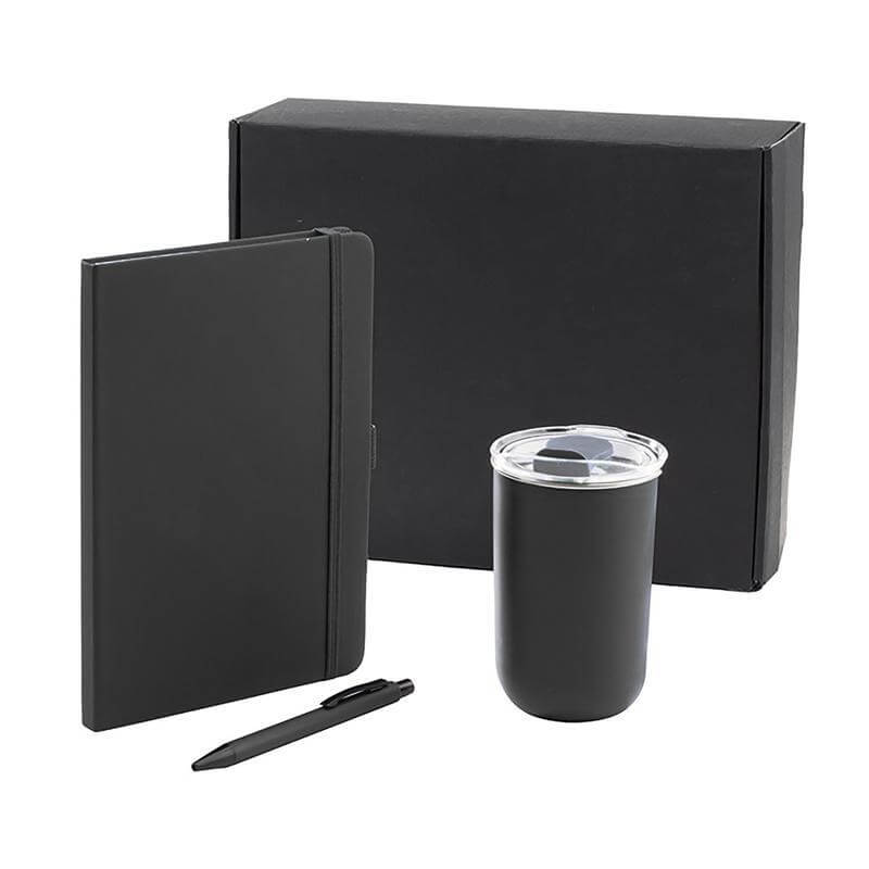 HEVIZ – Giftology Set of Tumbler, A5 Notebook and Pen – Black