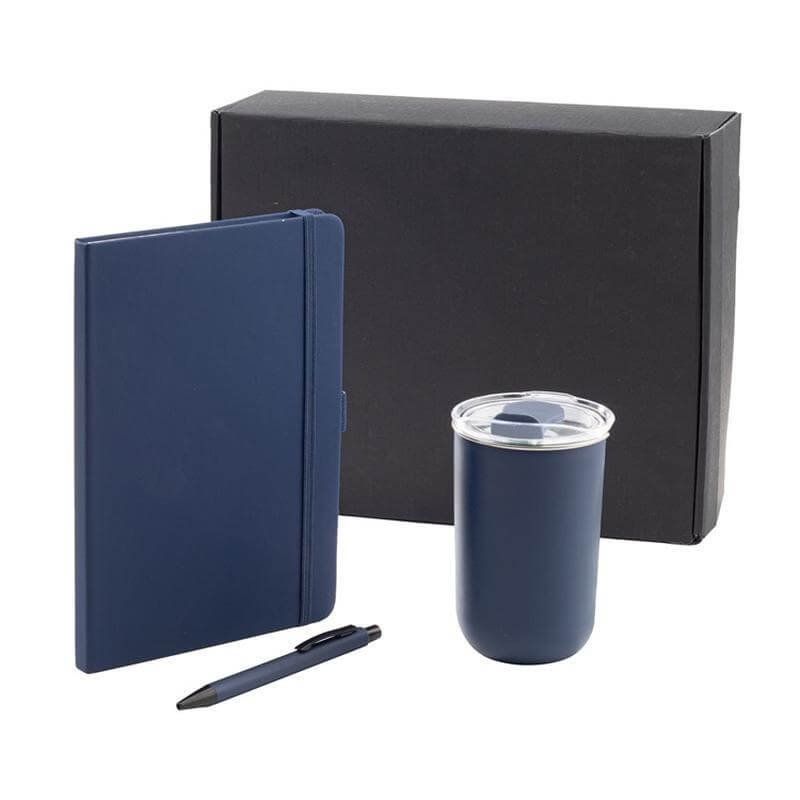 HEVIZ – Giftology Set of Tumbler, A5 Notebook and Pen – Navy Blue