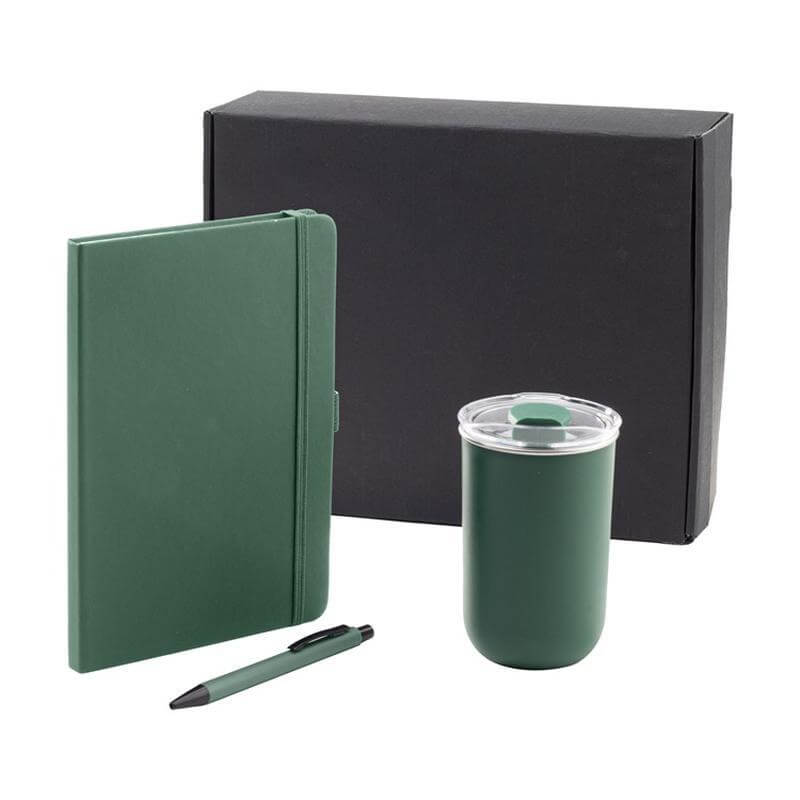 HEVIZ – Giftology Set of Tumbler, A5 Notebook and Pen – Green
