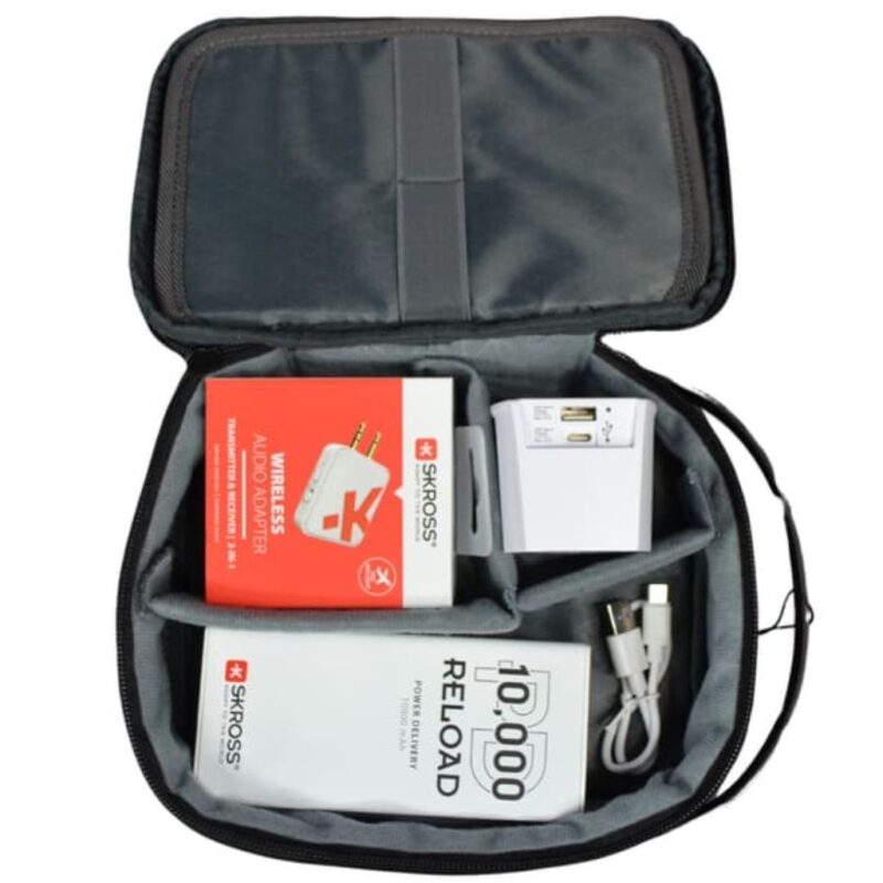 SKROSS – Gift Set of Powerbank, Audio Adapter & Travel Adapter
