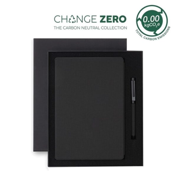 VARDIM – CHANGE ZERO Sustainable Gift Set with Refillable Notebook & Pen – Black