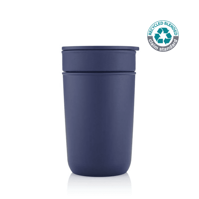 SAVONA – Hans Larsen Premium Ceramic Tumbler With Recycled Protective Sleeve – Blue