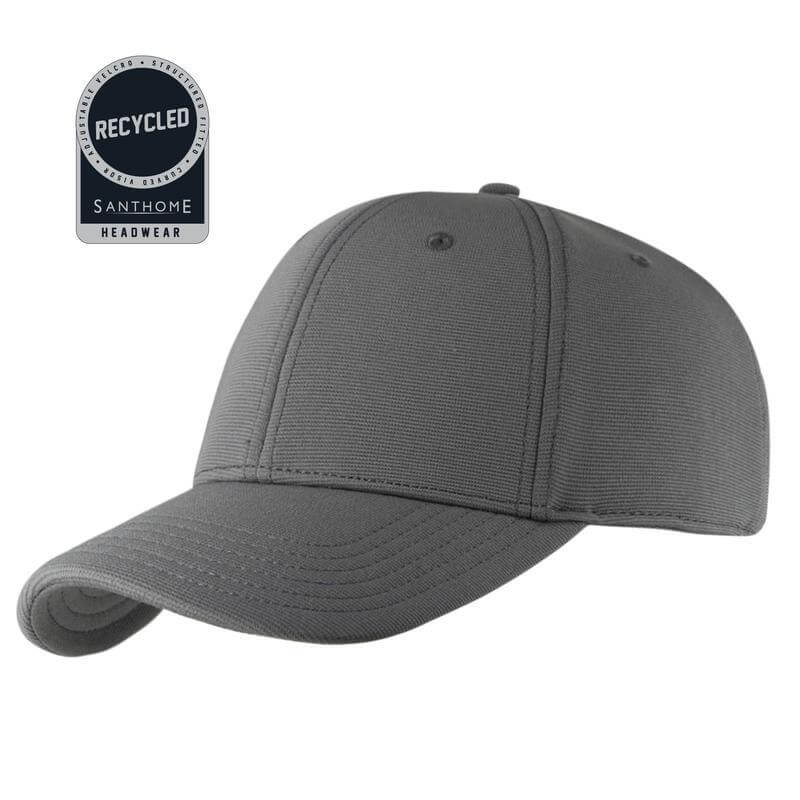 TITAN – Santhome Recycled 6 Panel Adjustable Cap – Dark Grey