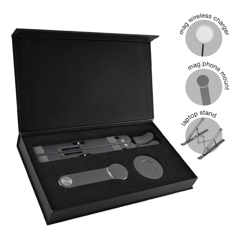 RADLIN – @memorii Set of Laptop Stand, Magnetic Phone Mount and Wireless Charger