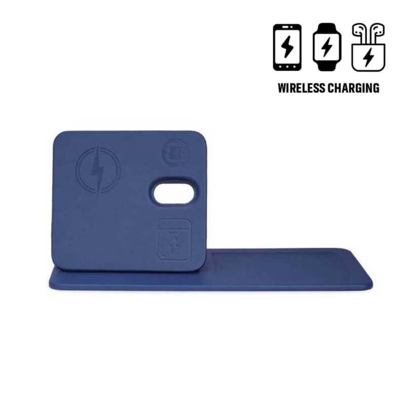 AVRON – Giftology 3-in-1 Magnetic Wireless Charger Desk Tray – Navy